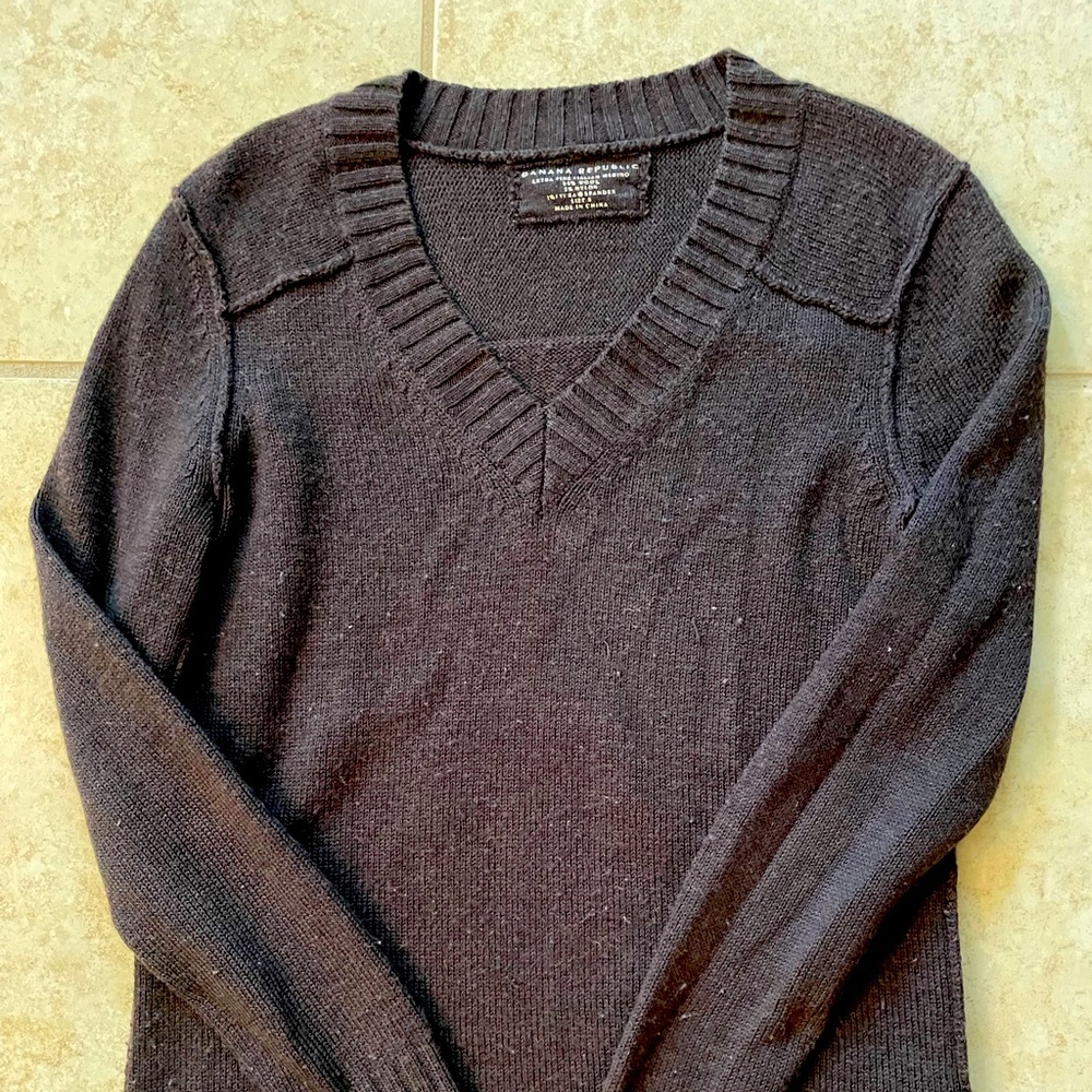 Banana Republic Lightweight Wool Brown Size Small Sweater